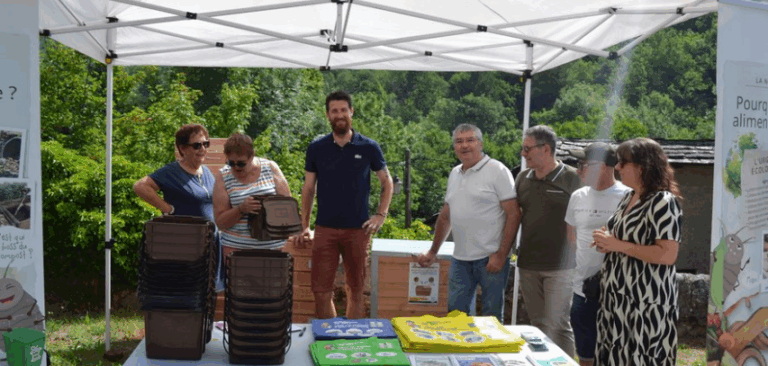 Inauguration site de compostage partagé de Vébron