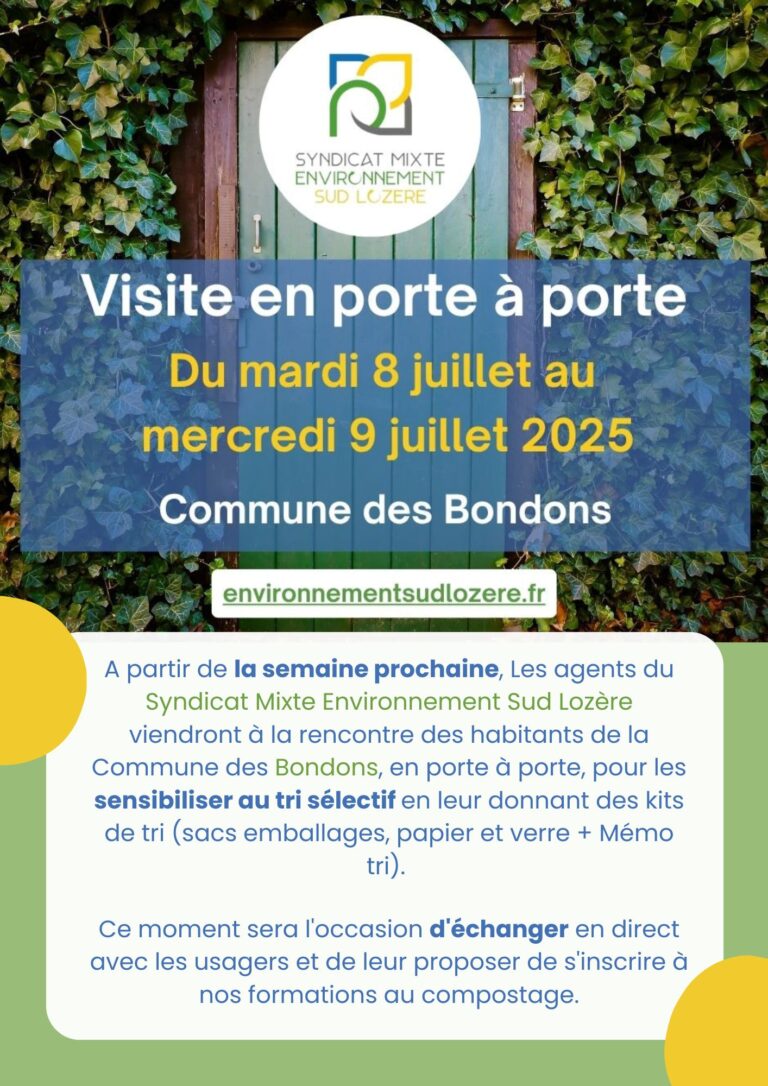 *** Visite en Porte à porte sur la Commune des Bondons ***