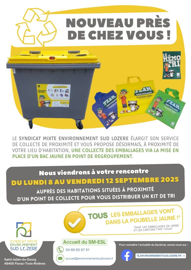 NOUVELLE COLLECTE EMBALLAGES – GORGES DU TARN