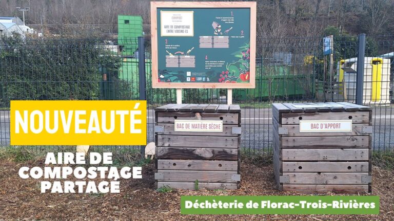 🆕NOUVELLE AIRE DE COMPOSTAGE PARTAGE – DECHETERIE DE FLORAC✅