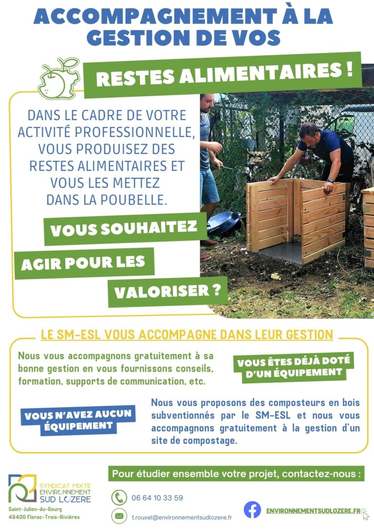 🤝ACCOMPAGNEMENT DES PROFESSIONELS A LA GESTION DE LEURS RESTES ALIMENTAIRES 🍏