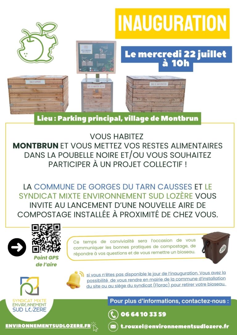 📅LANCEMENT AIRE DE COMPOSTAGE PARTAGE – MONTBRUN 🛎